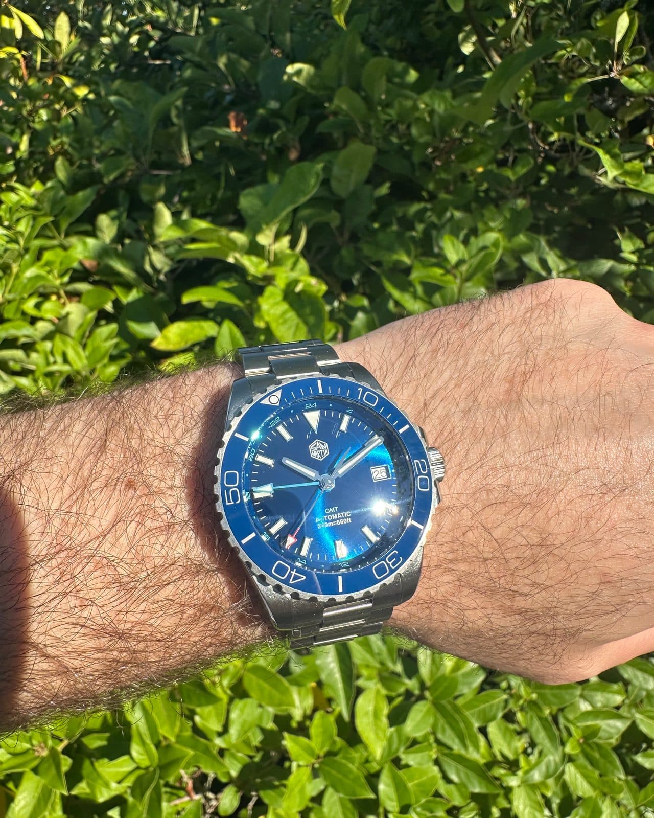 San Martin 39mm Diver GMT Enamel Dial